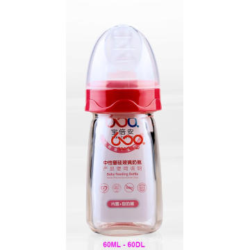 60ml Neutral Boroslicate Glass Baby Feeding Bottle